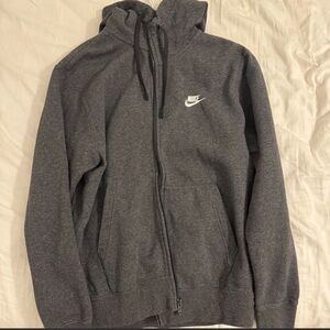 Nike Charcoal and White Hoodie